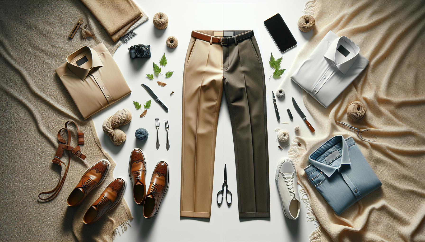 Młoda kobieta w modnych szerokich spodniach i t-shircie, spacerująca po miejskiej ulicy w słoneczny dzień